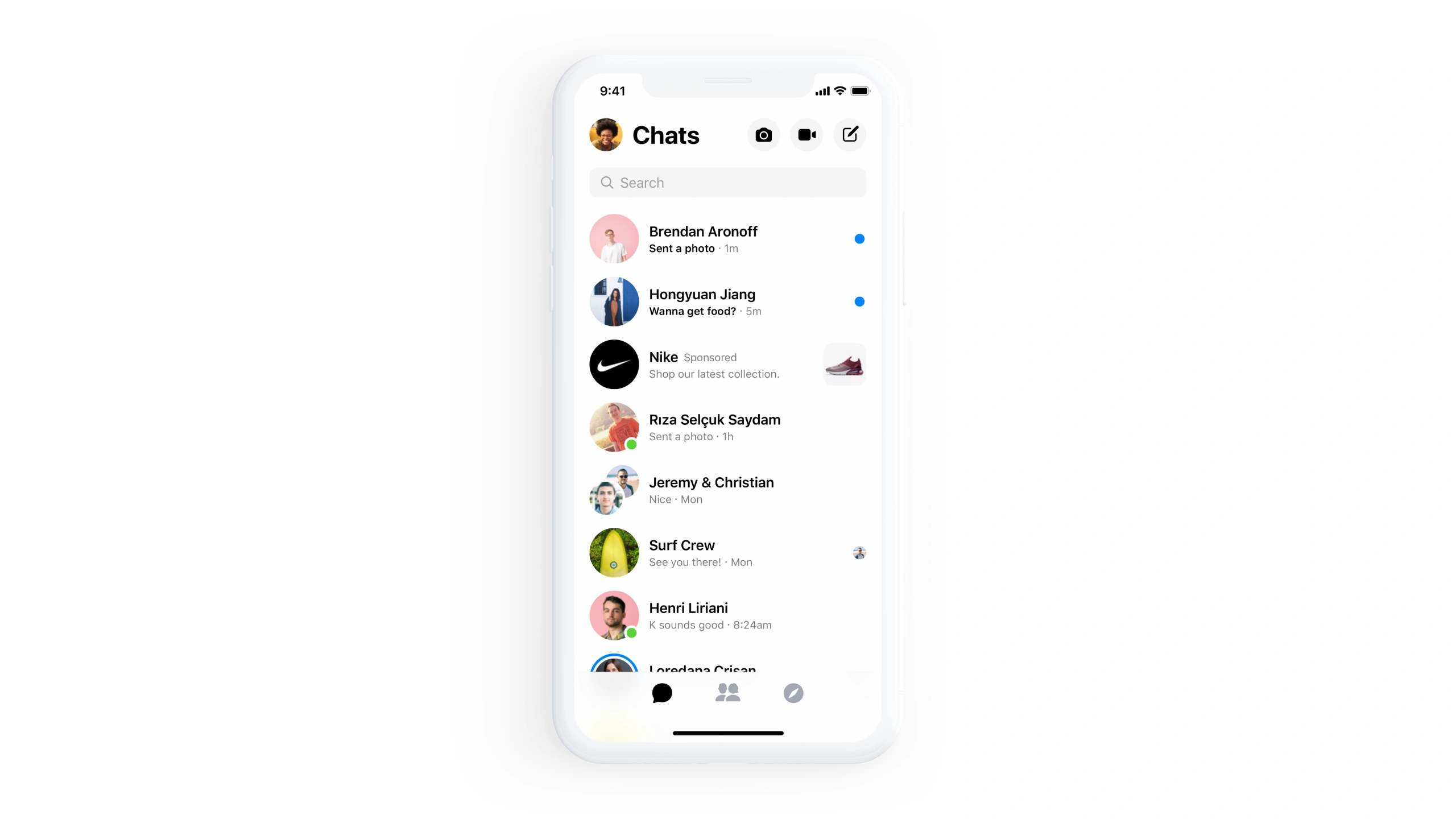 Messenger product design
